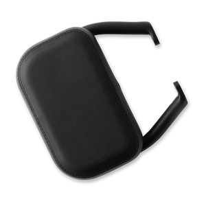 Black Murf cargo eBike backrest accessory, side view, designed for added passenger comfort