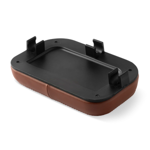 Brown eBike backrest accessory for Murf cargo bike, shown attached to bike seat