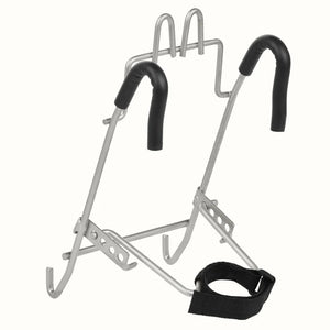 Silver Retrospec Apollo steel eBike basket attached to a bicycle
