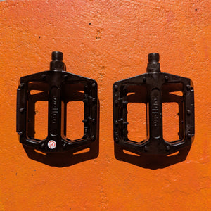Metal eBike pedals in Style 4 design, shown in a close-up product image with a textured surface and durable construction.