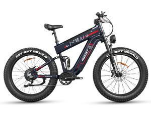 Black Freesky Alaska Pro M-520 electric bike, side view, showcasing sturdy frame and fat tires