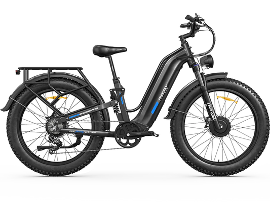 Black Freesky Ranger Air M-540 electric bike, side view, against a plain background