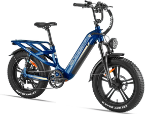 A black Freesky Rocky Pro A-320 electric mountain bike with fat tires, front suspension, and a rear rack, displayed on a white background.