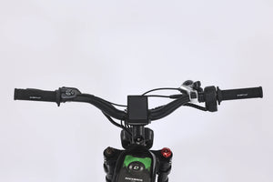 Side view of the eBike Ghostcat F3 Class 2 in a studio setting, showcasing its sleek frame, front suspension fork, wide tires, and integrated battery.