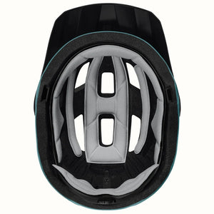 Retrospec Rowan mountain bike helmet in superior blue, size 7, designed for eBike use, shown from a side angle.