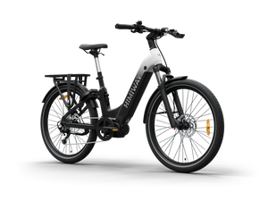 Himiway A7 Pro eBike in black and white gradient, side view, product image