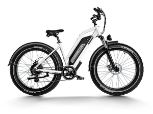White Himiway C3 Cruiser Step-Thru electric bike, side view, against a plain background