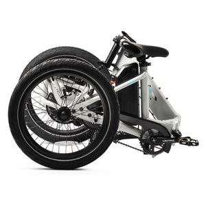 Lectric XP Trike2 electric tricycle in Stratus White, folded
