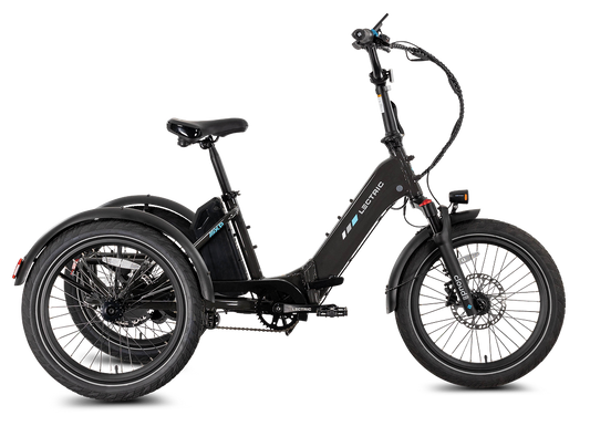 Lectric XP Trike2 electric tricycle in Tempest Gray, right side view
