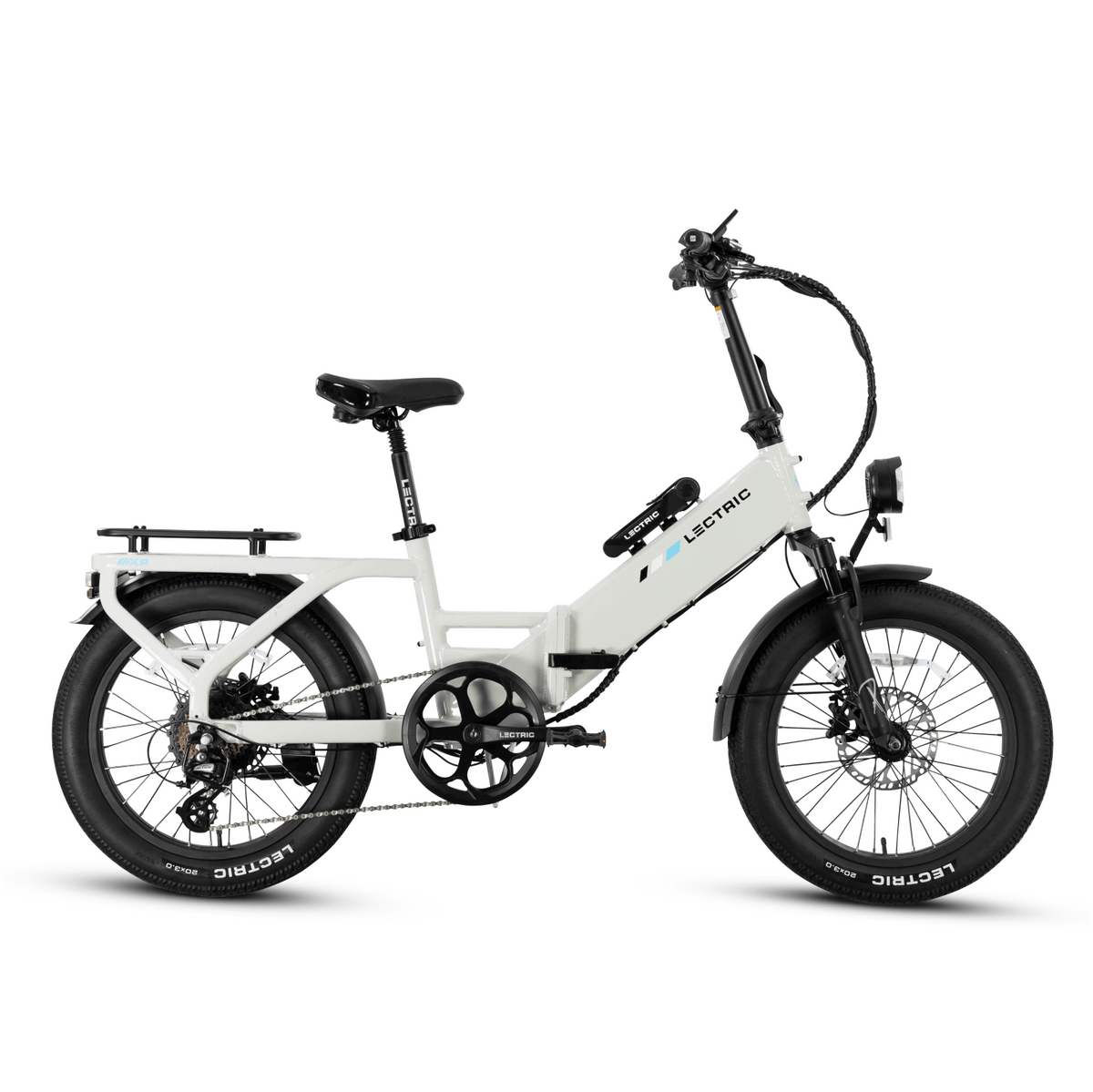 Stratus White LECTRIC XP4 750W Step-Through eBike, side view, product image