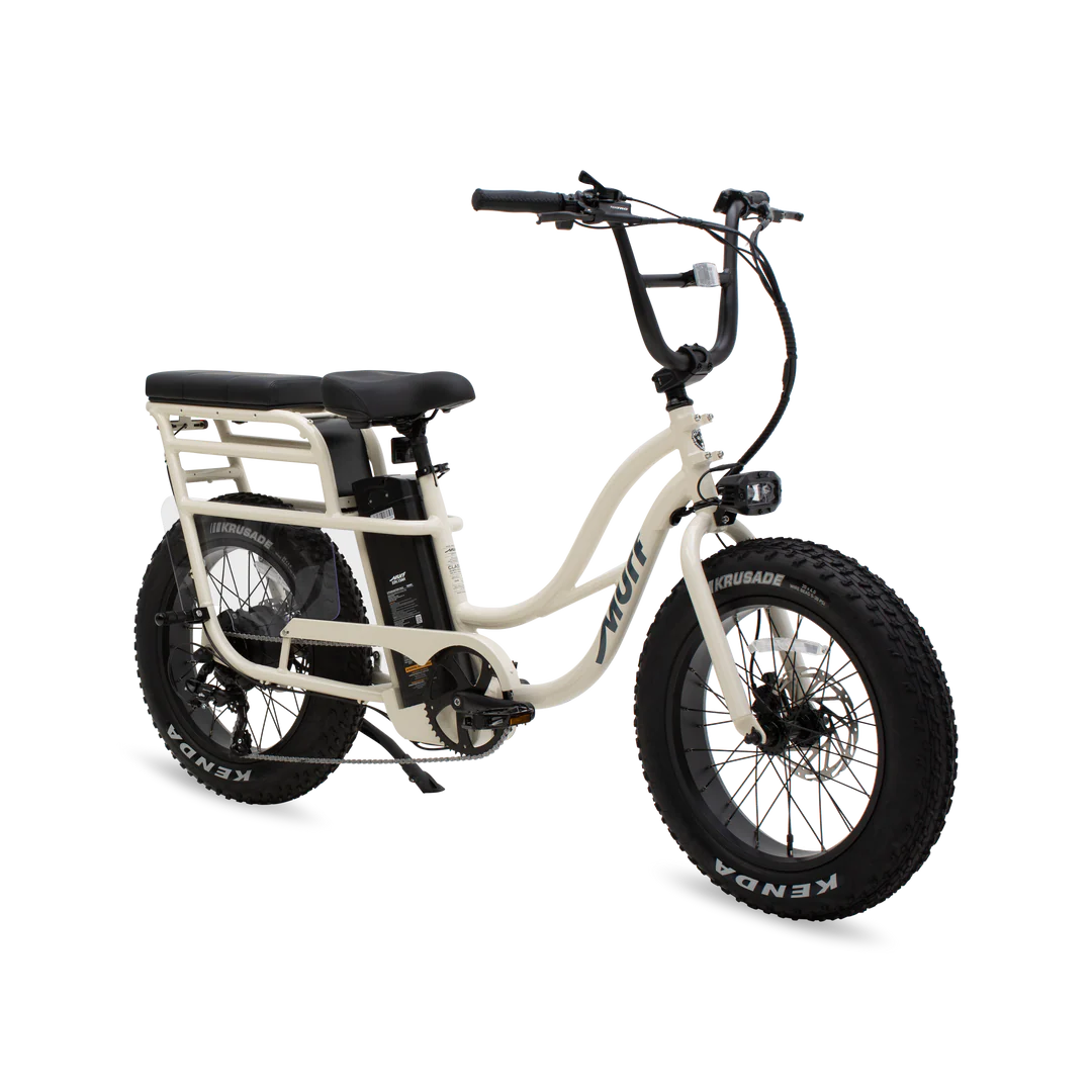 Electric bike Murf Higgs Plus in Bone color, side view, displayed against a white background.