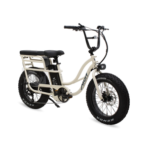 Electric bike Murf Higgs Plus in Bone color, side view, displayed against a white background.