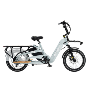 Gray eBike Revi Flux electric bicycle side view on white background