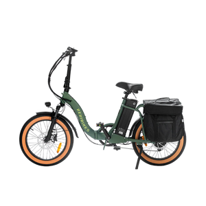 eBike Revi Rebel.2 in Wild Green color, side view, displayed on a white background