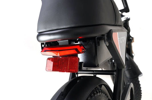 Black eBike Rictor Flexx, ready to ride, side view against a plain background