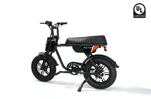 Black eBike Rictor Flexx, side view, showcasing frame design and features