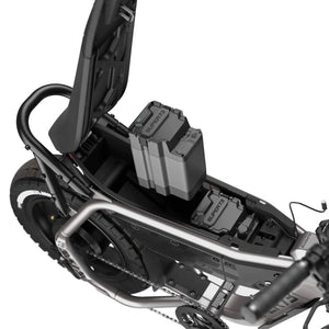 Super73 MZFT eBike in Titanium Ore color, side view, displayed against a plain background