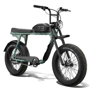 Super73 S2 Laguna electric bike in Agave Green, side view, isolated on white background