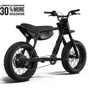 Side view of the Super73 Z Adventure Series SE electric bike in a rugged outdoor setting, showcasing its thick tires, sturdy frame, and adventure-ready design.