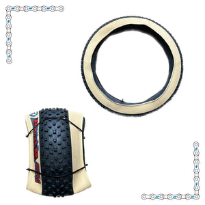 eBike Tires 26" x 4" Tan Wall Black Knobby for Fat Tire Electric Bike - Parts - EBIKE|TIRES|0513 eBike Super Shop