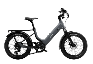 Urtopia Carbon Joy Ultra eBike in charcoal gray, side view, against a plain background