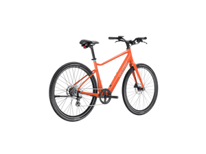 Velotric T1 ST Plus eBike in Lava color, side view, showcasing sleek frame and integrated battery