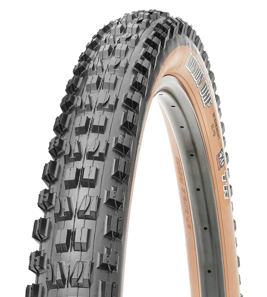Maxxis Minion DHF 29x2.50 e-bike tire with tan sidewall, product image