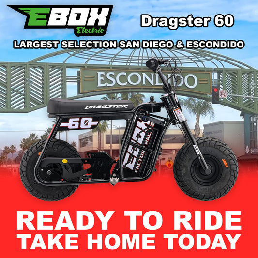eMOTO Stomp Ebox Dragster 60 - Black - Ready to Ride