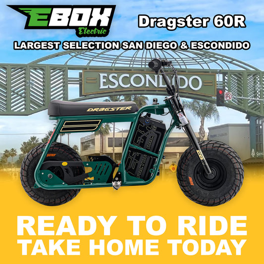 eMOTO Stomp Ebox Dragster 60 R - Green - Ready to Ride