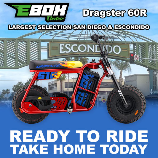 eMOTO Stomp Ebox Dragster 60 R - Red - Ready to Ride