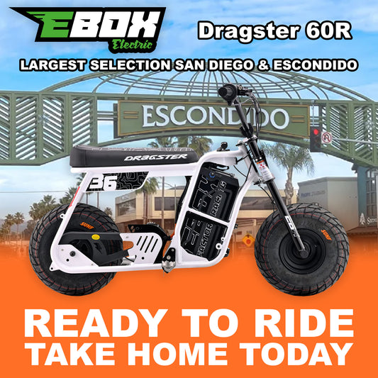 eMOTO Stomp Ebox Dragster 60 R - White - Ready to Ride