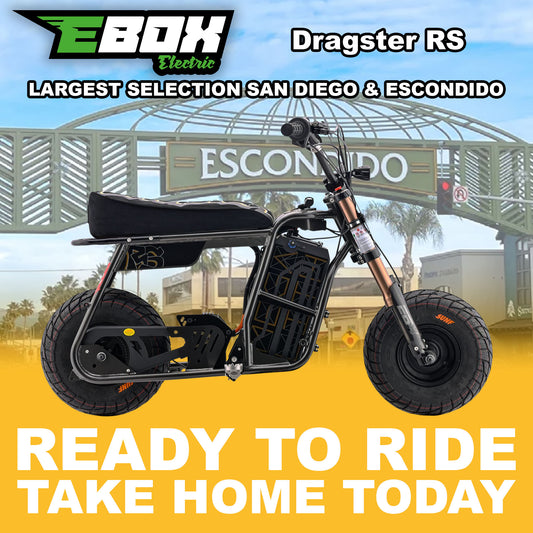 eMOTO Stomp Ebox Dragster RS - Black - Ready to Ride