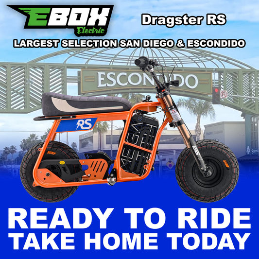 eMOTO Stomp Ebox Dragster RS - Orange - Ready to Ride