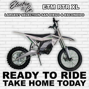 White eMOTO Electro & Co RTR XL electric bike, side view, against a plain background