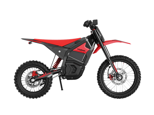 eMOTO Yozma IN 10 PRO electric scooter in red, shown in its box with packaging, product image labeled "In Box Red 2"