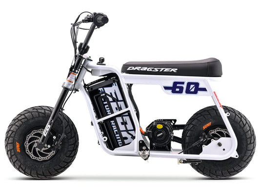 eMOTO Stomp Ebox Dragster 60 - Pit Bike - EBOX|WHITE|3118 eBike Super Shop