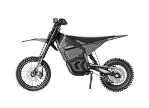 Black eMOTO Yozma IN 10 electric scooter, side view, against a white background