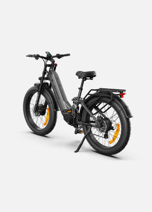 ENGWE E26 3.0 electric bike in graphite grey, side view, showcasing frame, wheels, and battery