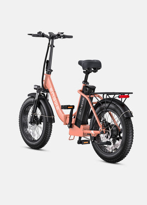 ENGWE L20 2.0 electric bike in rose pink, side view, displayed on a white background