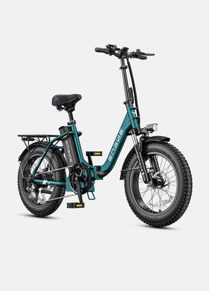 ENGWE L20 2.0 electric bike in sea green color, side view, displayed on a white background