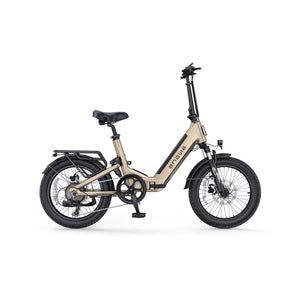 ENGWE L20 3.0 electric bike in champagne color, side view, displayed on a white background