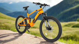EUNORAU Defender 500w Step Over eBike 27.5x3 Mountain Electric Mountain eBike - Mountain eBike - EUNOR|MOUNT|ORANG17|0345 eBike Super Shop