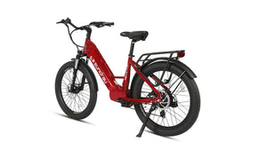 EUNORAU Meta 2024 500w Step Thru eBike 24x3 Fat Fat Tire Electric Beach Cruiser eBike - Fat Tire eBike - EUNOR|FATT|RED|0379 eBike Super Shop