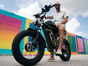 FREEGO Electric e - Moto Style eBike Shotgun Flash F3 Pro Dual Motor - Moto 750 w Electric Pit Bike - Moto Style - FREEG|GREEN|1823 eBike Super Shop