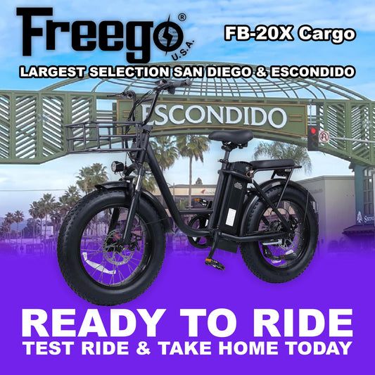 eBike Freego FB-20X Cargo - Black - Ready to Ride