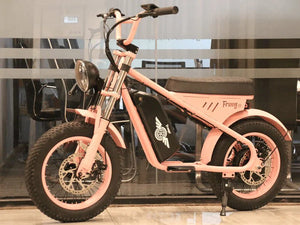 FREEGO M1 Electric e - Moto Style eBike - Moto 500 w Electric Mini Fat Tire eBike - Mini eBike - FREEG|PINK|2992 eBike Super Shop