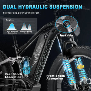 FREESKY Eurostar M - 410 1000 w Mountain Ebike 4 Fat Tire Electric Fat Tire Mountain eBike - Mountain eBike - eBike Super Shop