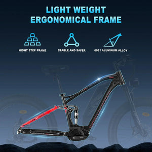 FREESKY Eurostar M - 410 1000 w Mountain Ebike 4 Fat Tire Electric Fat Tire Mountain eBike - Mountain eBike - eBike Super Shop