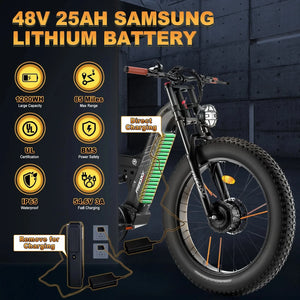 FREESKY Warrior M - 530 1000 w Mountain Ebike 4 Fat Tire Electric Fat Tire Mountain eBike - Mountain eBike - FREES|MOUNT|GREEN|0108 eBike Super Shop