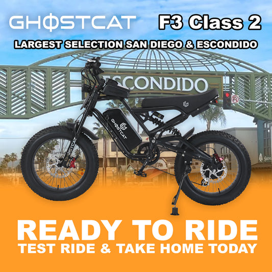 eBike Ghostcat F3 Class 2 - Blackout - Ready to Ride